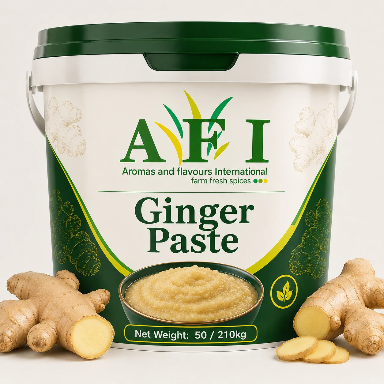 Ginger Paste, ginger paste 270kg HDPE drum export India