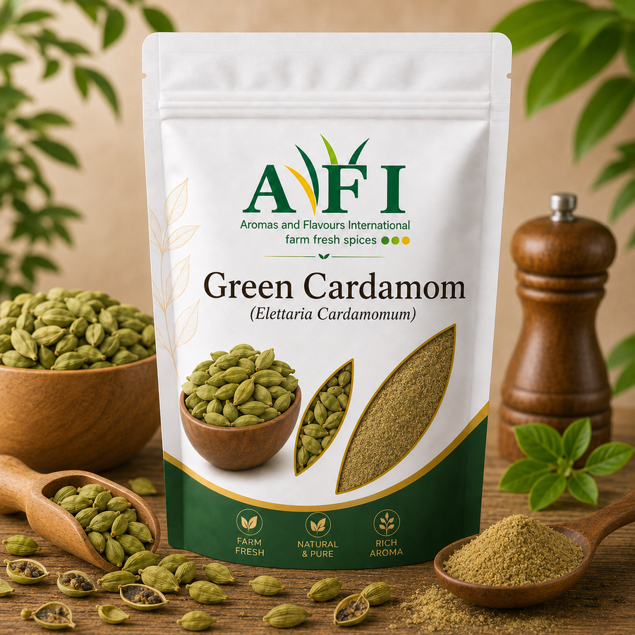 AFI Green Cardamom, Elettaria Cardamomum